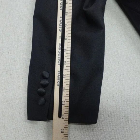 Stafford Tuxedo Suit Mens 48 Regular Black Wool Blend Formal Wear 2 Piece Set - Picture 5 of 15
